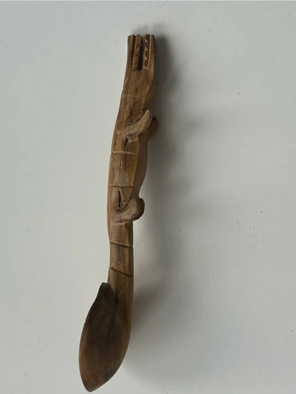 Hand-Carved Wooden Spoon - Brown